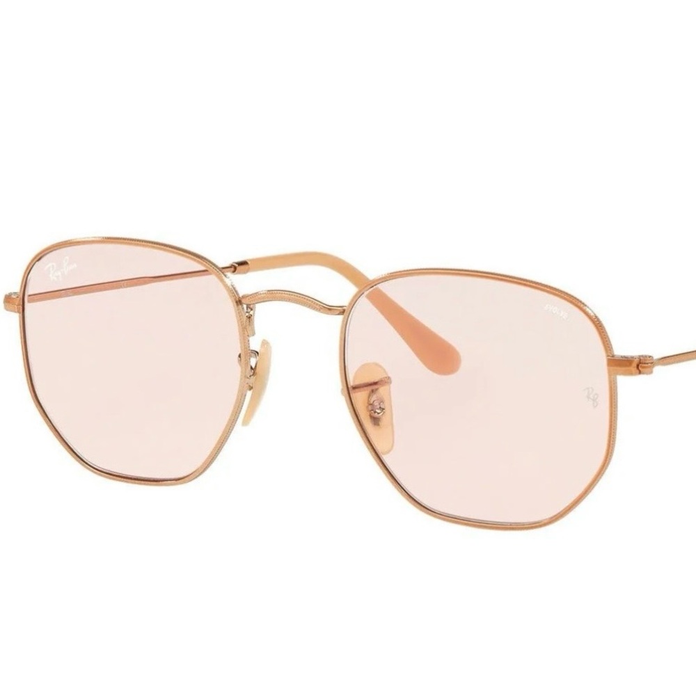 Ray-Ban Pink Hexagonal Sunglasses RB 3548-N